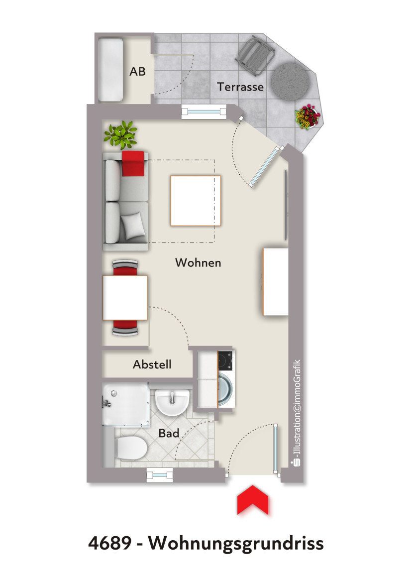 Immobilienangebot - Aachen - Wohnen - Vermietetes Studentenappartement als solide Kapitalanlage zwischen Klinikum, Campus und Innenstadt