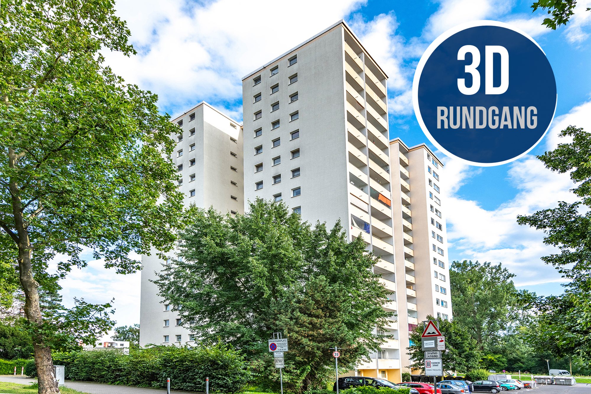 Immobilienangebot - Hanau - Alle - Hanau-Lamboy: Helle 2 Zimmer-Wohnung mit West-Balkon und herrlichem Ausblick in zentraler Lage