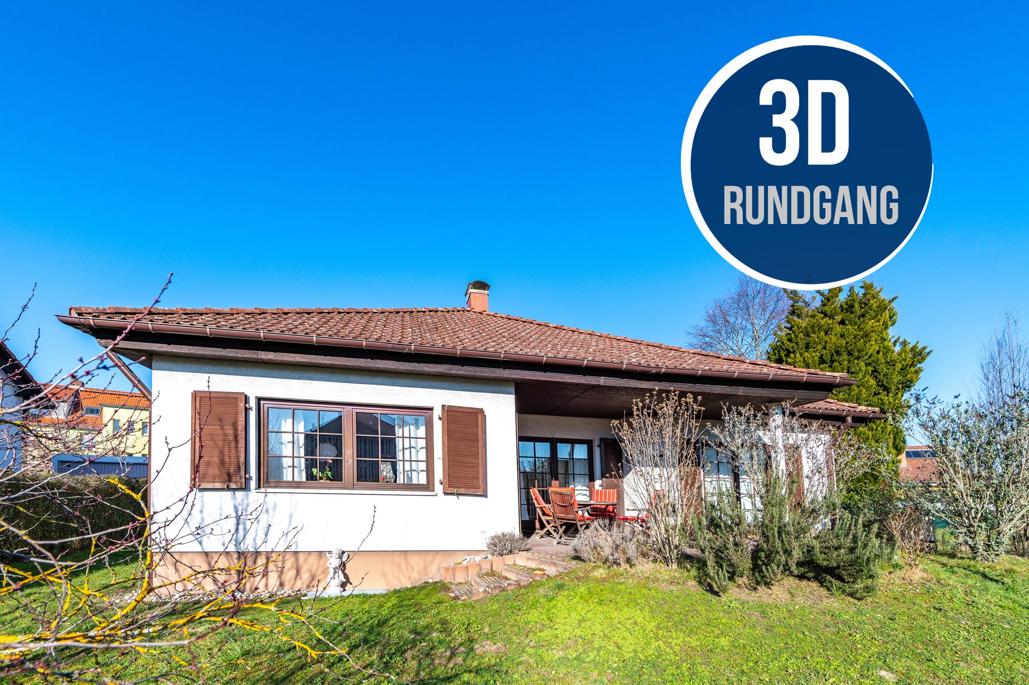 Immobilienangebot - Hanau - Alle - Hanau-Großauheim: Freistehender Bungalow mit herrlichem großem Grundstück in ruhiger Wohnlage