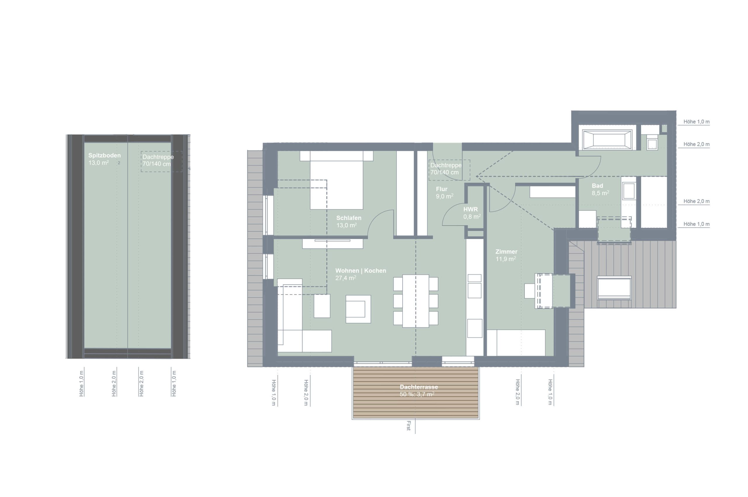 Neubauprojekt Quartier 19 - Grundriss Wohnung_IV
