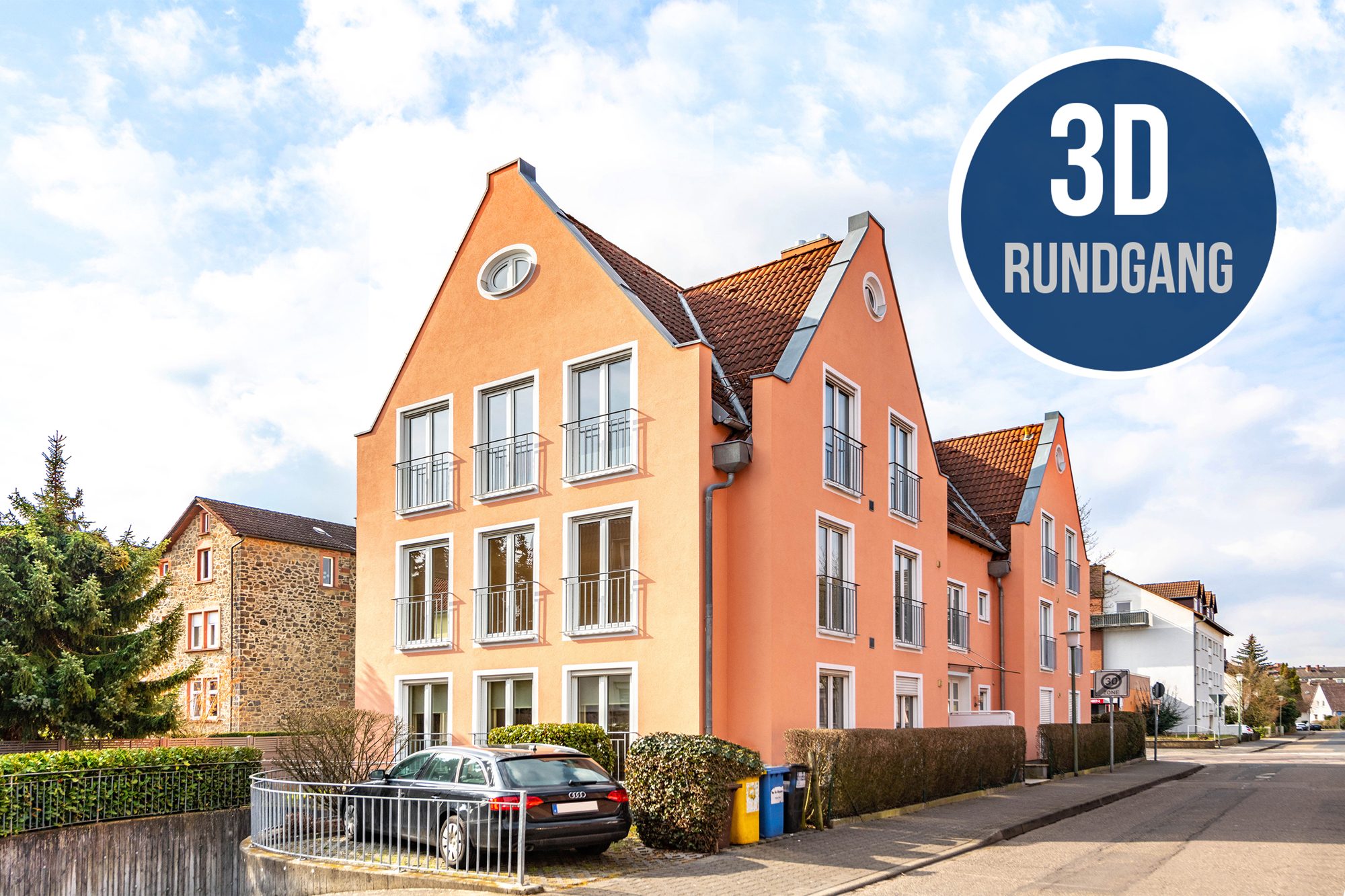 Immobilienangebot - Hanau - Alle - Hanau Alt-Kesselstadt: Individuelle 3,5-Zimmer-Maisonette-Wohnung mit Balkon in begehrter Lage