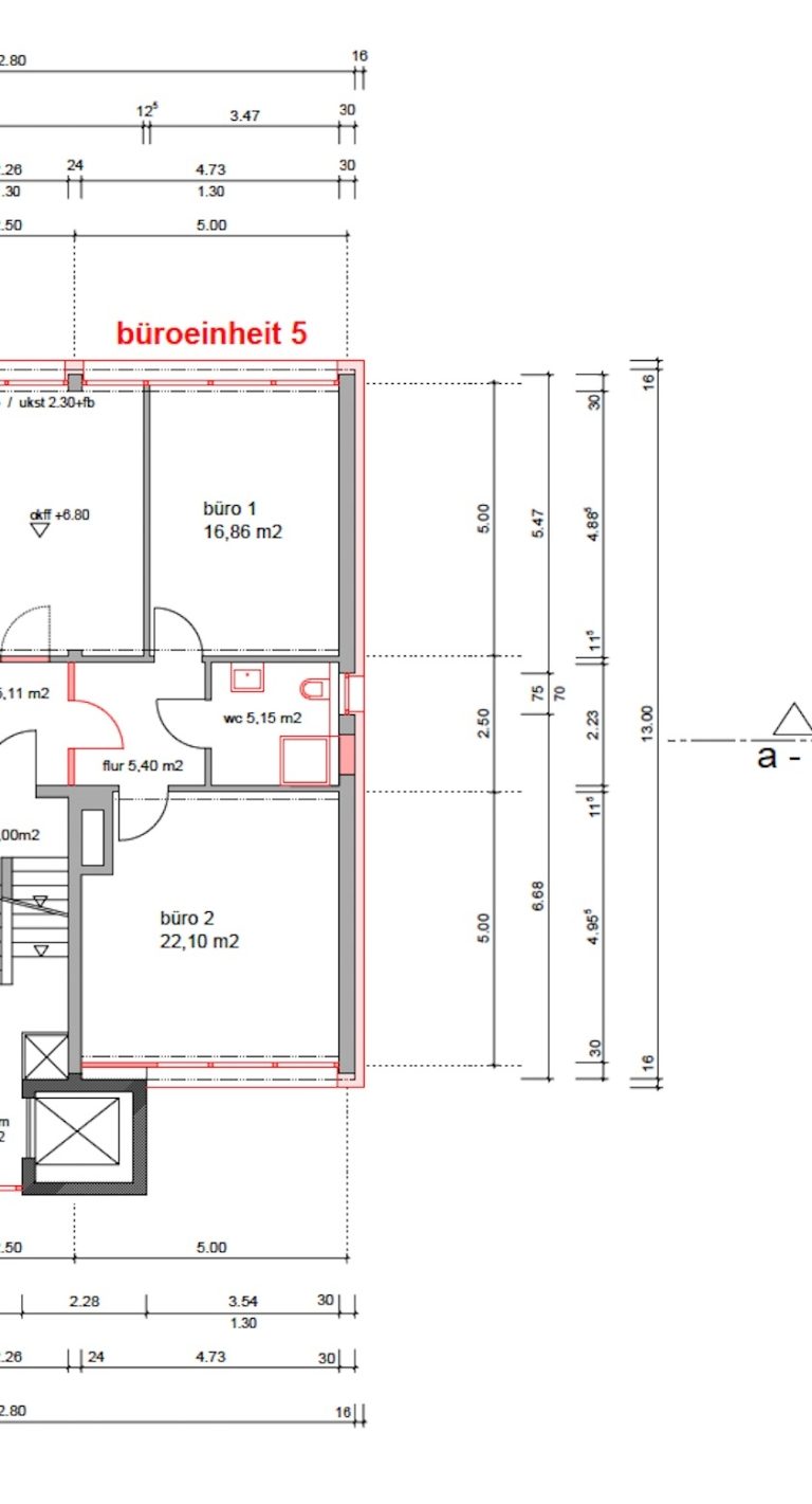 Immobilienangebot - Mühlheim - Alle - Mühlheim-Dietesheim: Frisch renovierte 2-Zimmer-Büro- / Praxisfläche mit Küche in zentraler Lage