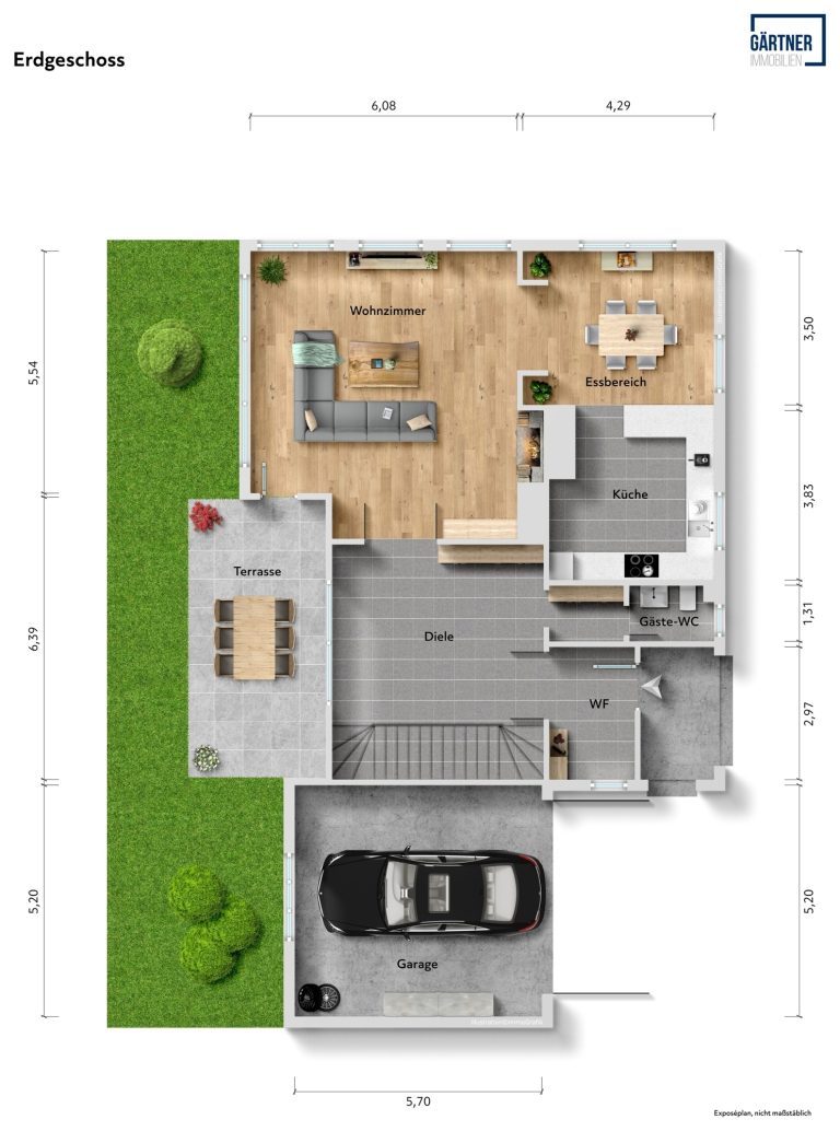 Immobilienangebot - Hanau / Hohe Tanne - Alle - Hanau / Hohe Tanne: Repräsentatives Einfamilienhaus mit großzügigem Grundriss in bester Wohnlage