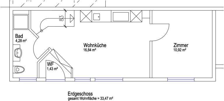 Immobilienangebot - Hanau / Kesselstadt - Alle - Hanau Alt-Kesselstadt: 3-Zimmer-Wohnung mit Einbauküche und eigenem Eingang in ruhiger Wohnlage