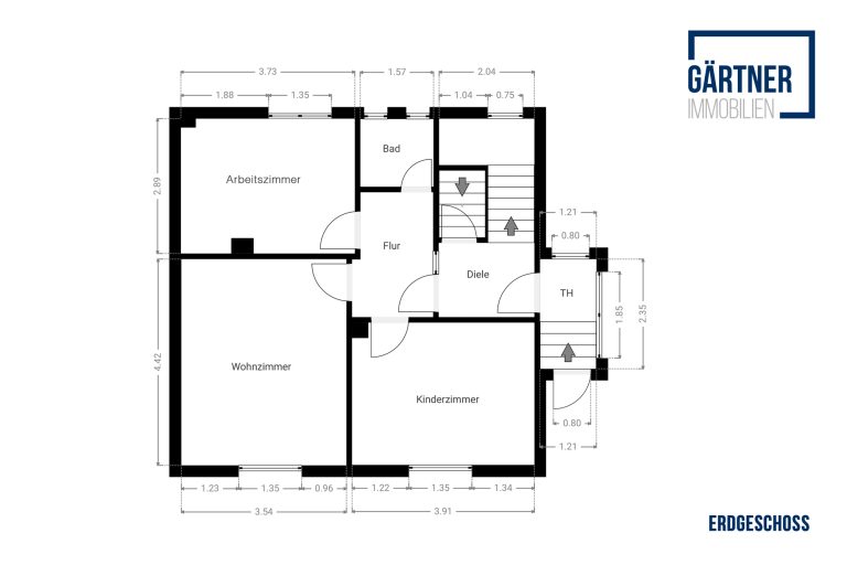 Immobilienangebot - Maintal / Dörnigheim - Alle - Maintal-Dörnigheim: Sanierungsbedürftige Doppelhaushälfte mit tollem Grundstück in ruhiger Wohnlage