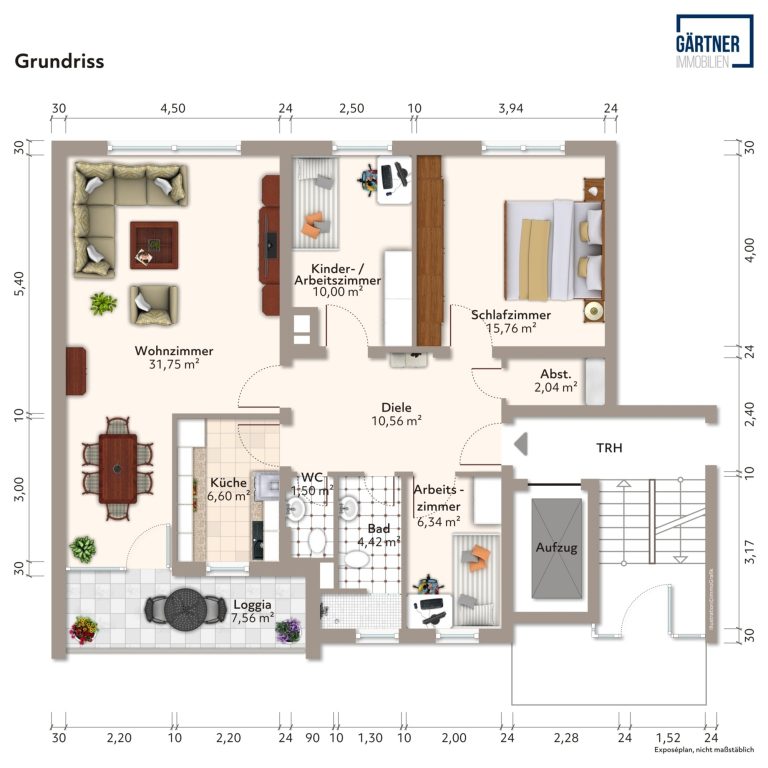 Immobilienangebot - Bruchköbel - Alle - Bruchköbel: Gepflegte 4-Zimmer-Erdgeschoss-Wohnung mit S/W-Balkon & Einbauküche in ruhiger Wohnlage