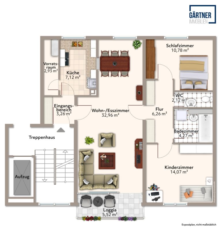 Immobilienangebot - Rodenbach - Alle - Niederrodenbach: Vermietete, großzügige 3-Zimmer-Wohnung mit tollem Grundriss in Ortsrandlage
