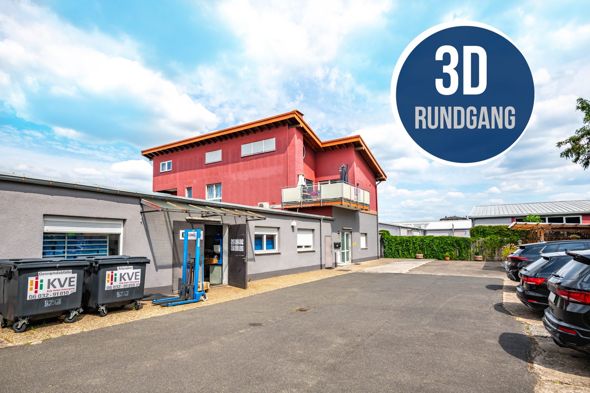 Immobilienangebot - Maintal / Bischofsheim - Alle - Maintal-Bischofsheim: Attraktives Wohn- / Gewerbeanwesen mit großer Freifläche im Gewerbegebiet