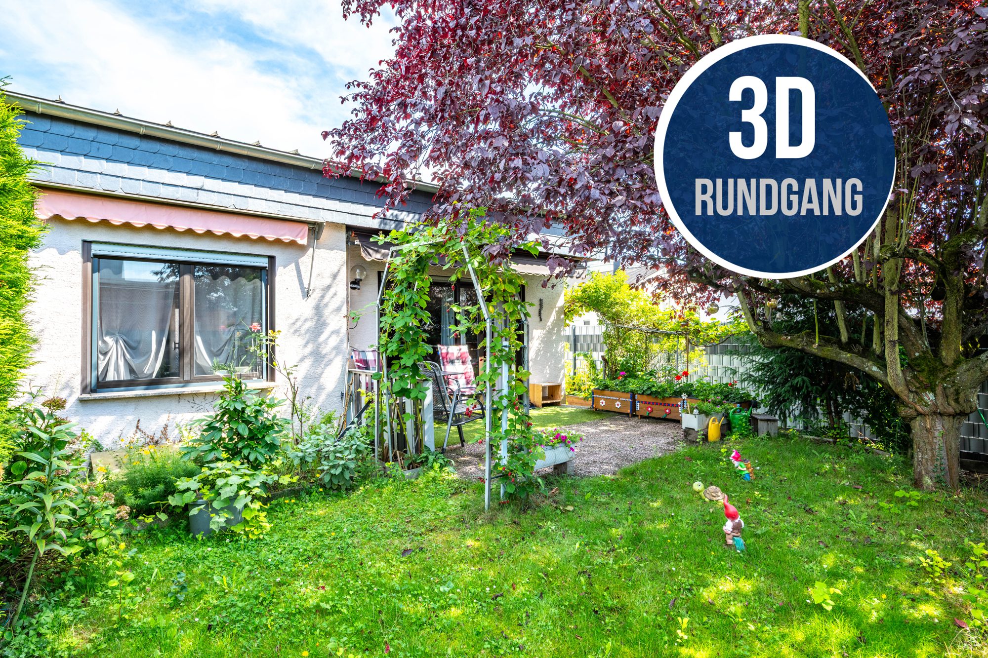 Immobilienangebot - Maintal / Bischofsheim - Alle - Maintal-Bischofsheim: Gemütlicher Bungalow mit kleinem südwestlichen Garten & Erbpachtgrundstück