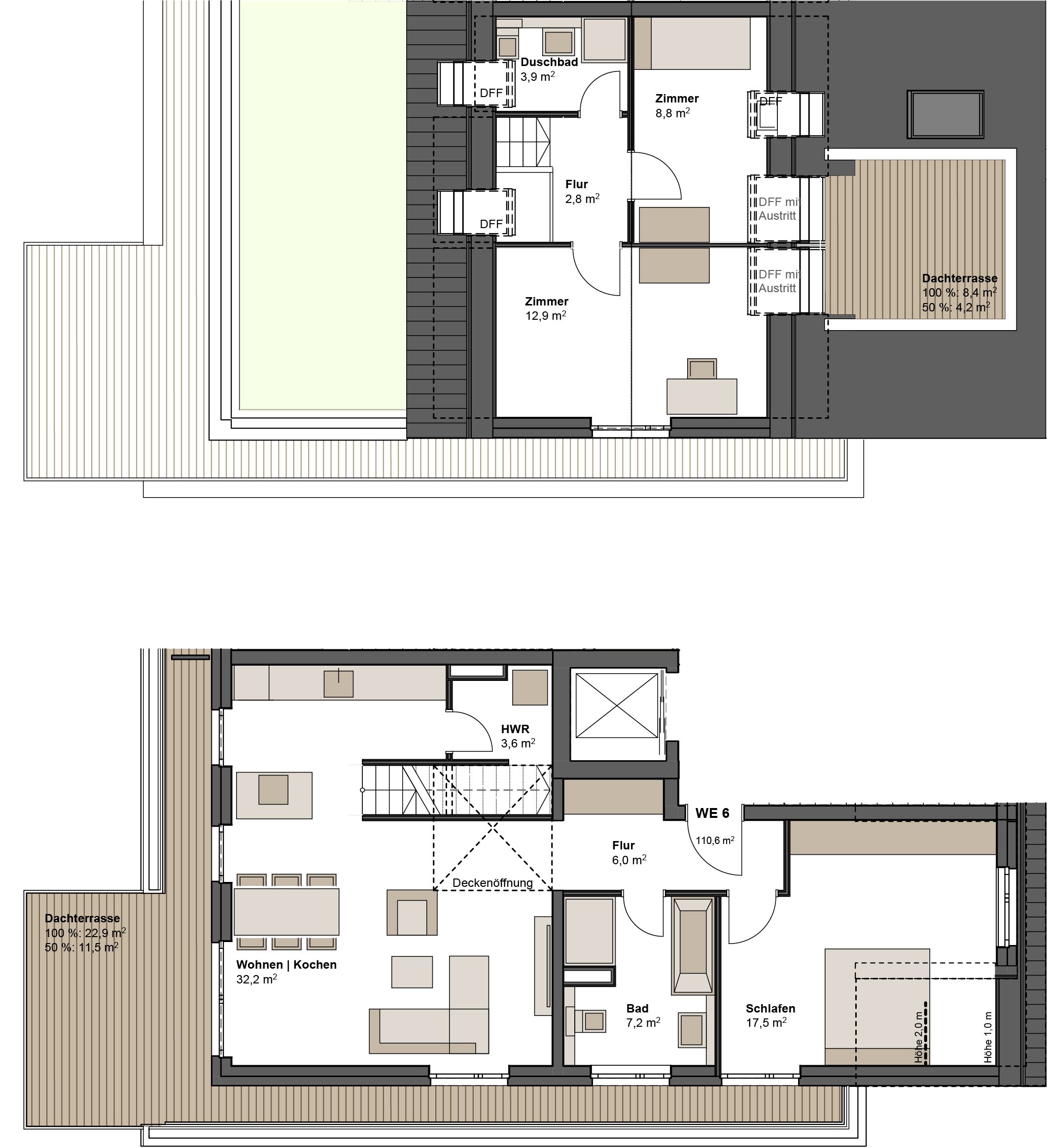 Neubauprojekt Maintal - Grundriss Wohnung 6