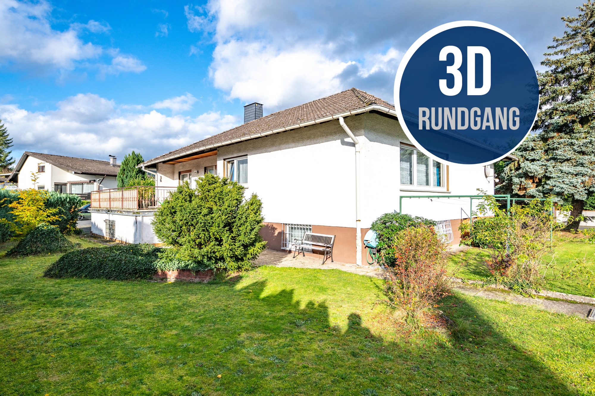 Immobilienangebot - Bruchköbel - Alle - Bruchköbel: Großzügiger, modernisierungsbedürftiger Bungalow mit tollem Grundstück in ruhiger Lage