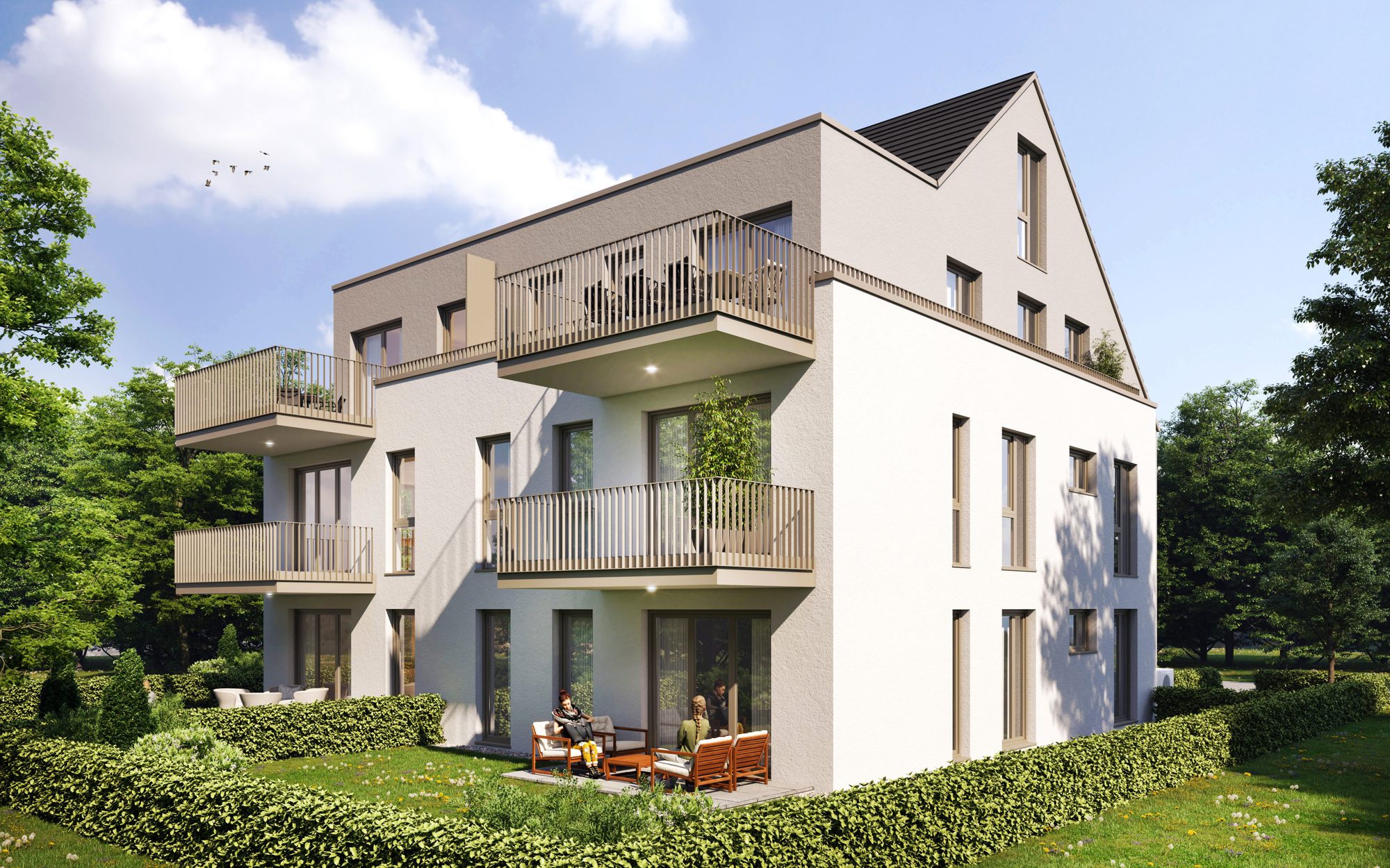 Immobilienangebot - Maintal / Dörnigheim - Alle - Wunderschöne 4-Zimmer-Wohnung mit herrlicher Süd-West Terrasse und eigenem, privaten Garten