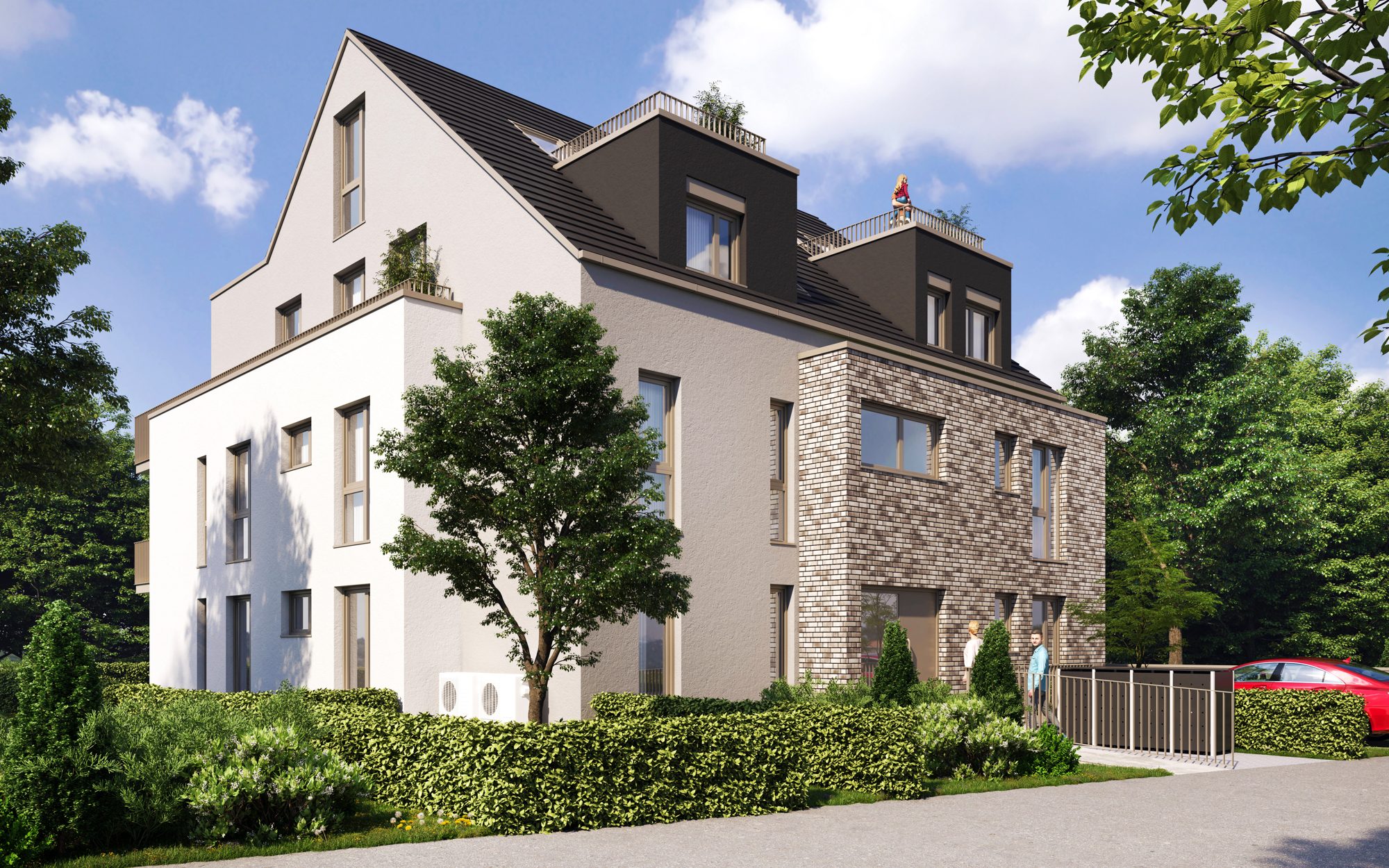 Immobilienangebot - Maintal / Dörnigheim - Alle - Herrliche 4-Zimmer-Dachgeschoss-Wohnung im Maisonette-Stil mit zwei Dachterrassen und Aufzug