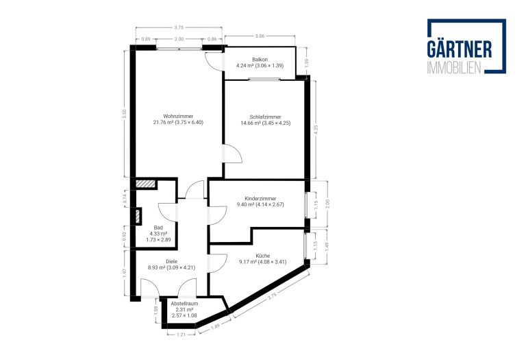 Immobilienangebot - Hanau - Alle - Hanau-Wolfgang: Gepflegte und vermietete 3-Zimmer-Wohnung mit Süd-West Loggia und tollem Grundriss