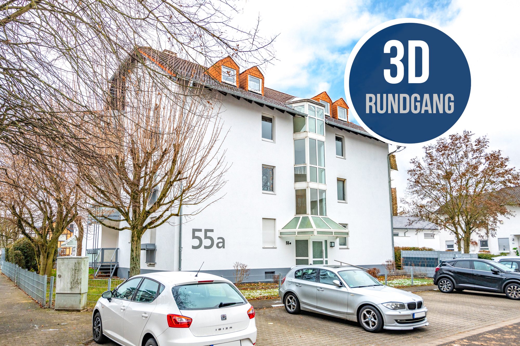 Immobilienangebot - Maintal / Dörnigheim - Alle - Maintal-Dörnigheim: Gepflegte 3-Zimmer-Wohnung mit tollem Grundriss und S/W-Loggia in Ortsrandlage