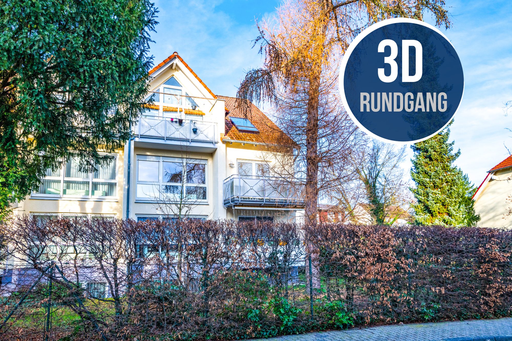 Immobilienangebot - Hanau - Alle - Hanau-Rosenau: Traumhafte, helle 3-Zimmer-Wohnung mit Süd-Balkon und Garage in begehrter Wohnlage
