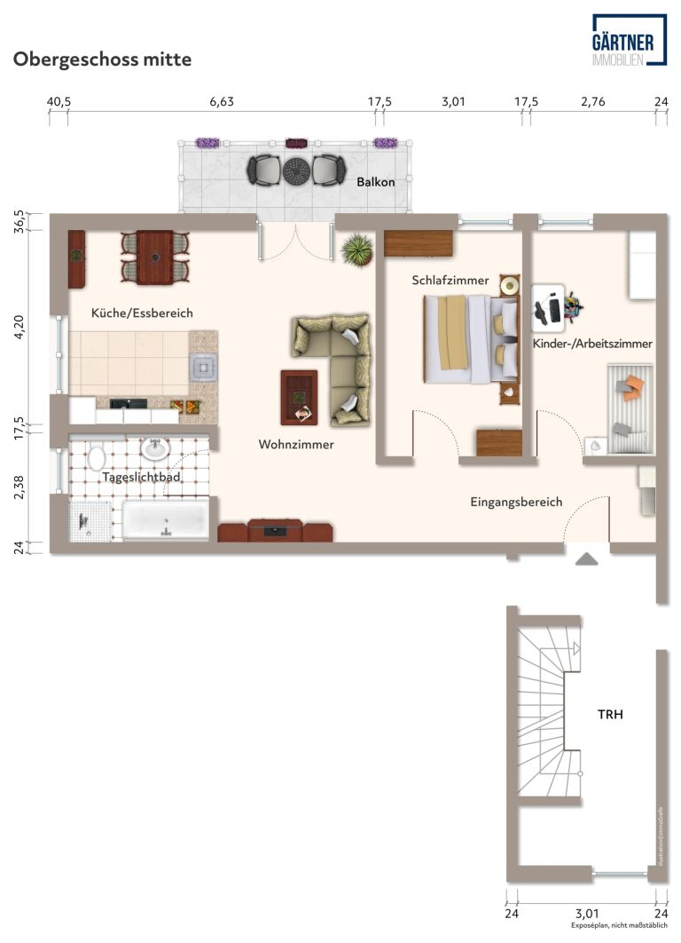 Immobilienangebot - Kahl - Alle - Kahl am Main: Gut geschnittene und vermietete 3-Zimmer-Wohnung mit Balkon in kleiner Wohneinheit