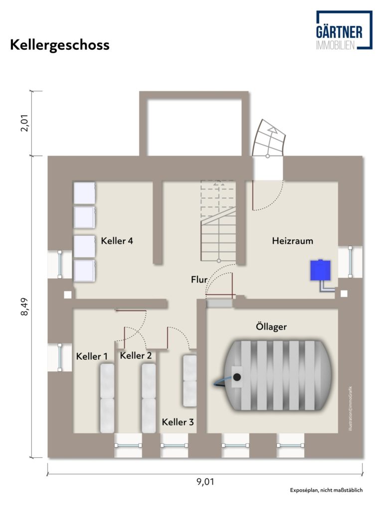 Immobilienangebot - Nidderau / Eichen - Alle - Nidderau-Eichen: Teil vermietetes Wohnanwesen mit großem Grundstück in ruhiger Feldrandlage