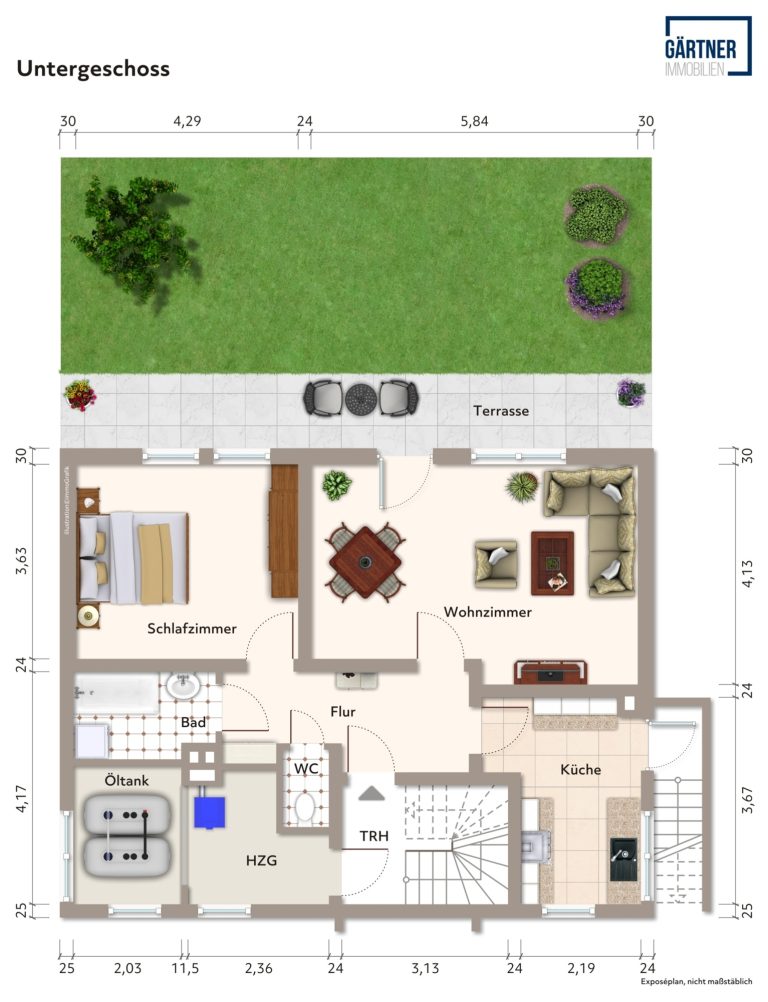 Immobilienangebot - Nidderau / Eichen - Alle - Nidderau-Eichen: "Kapitalanlage" 3-Parteienhaus mit Gartengrundstück in ruhiger Feldrandlage
