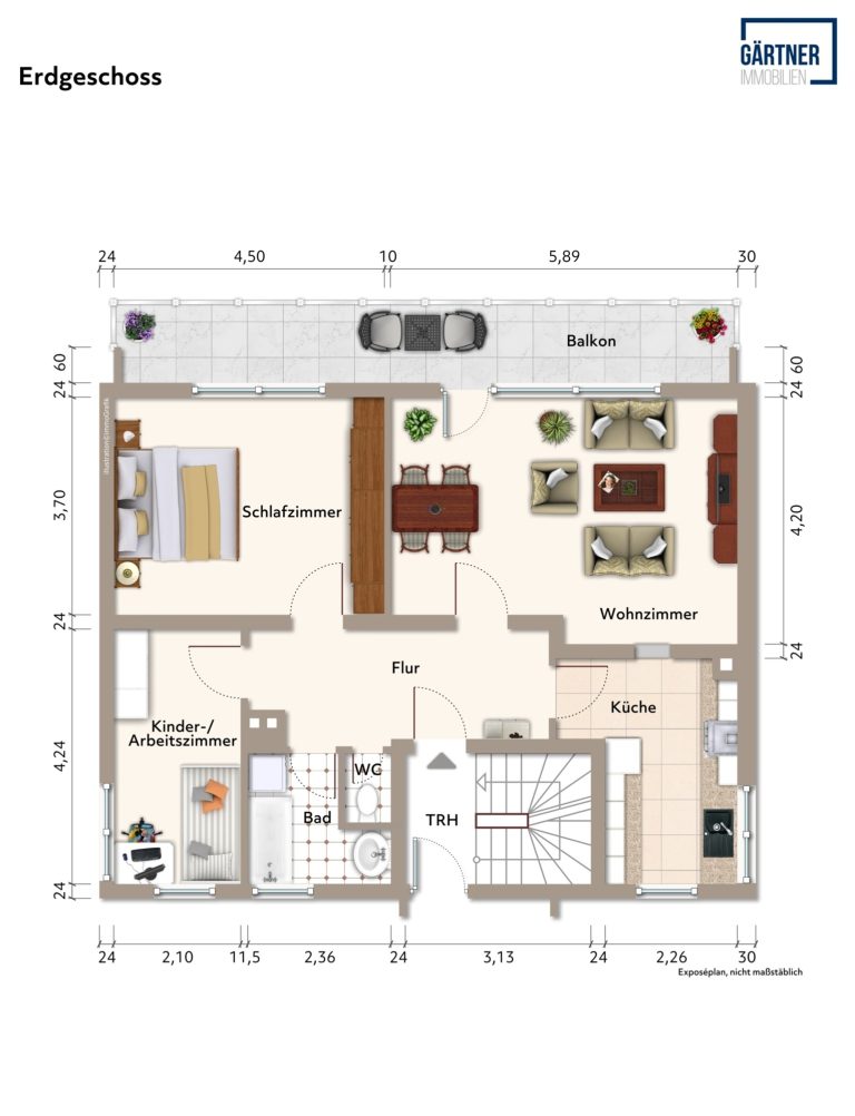 Immobilienangebot - Nidderau / Eichen - Alle - Nidderau-Eichen: "Kapitalanlage" 3-Parteienhaus mit Gartengrundstück in ruhiger Feldrandlage