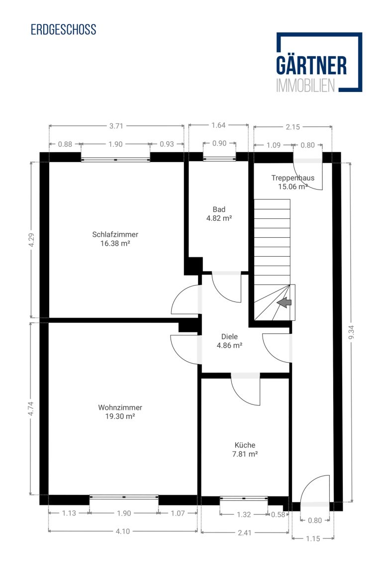 Immobilienangebot - Hanau - Alle - Hanau: Leerstehendes 4-Parteienhaus mit vorteilhaft geschnittenen 2-Zimmer-Wohnungen und Innenhof