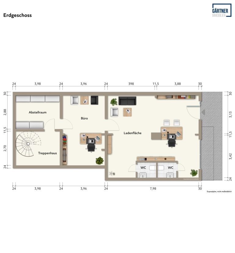 Immobilienangebot - Hanau - Alle - Hanau-Innenstadt: Attraktive Büro- / Praxis und Ladenfläche in stark frequentierter Lage