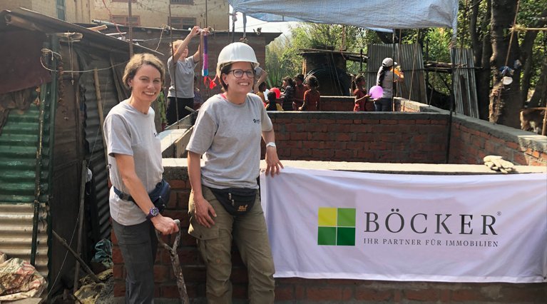 BÖCKER Wohnimmobilien GmbH beim Wiederaufbau in Nepal