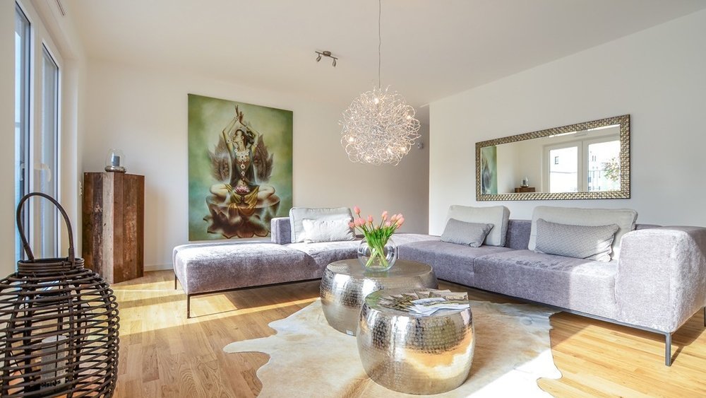 Wohnzimmer Böcker Wohnimmobilien - Immobilienangebot - Essen - Haus - Neubau in E-Kettwig. In unmittelbarer Nähe zum Wasser wartet Ihr neues EFH auf Sie!