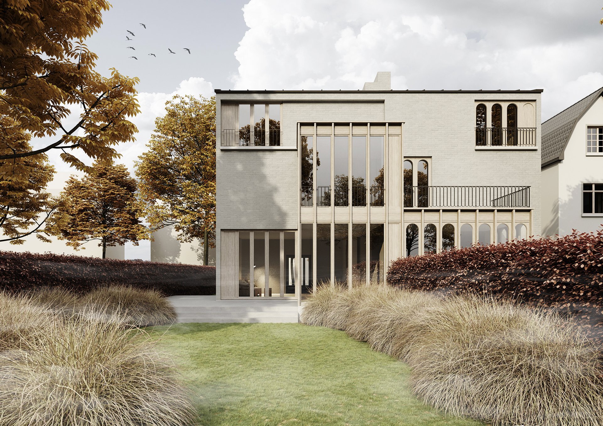 Visualisierung Neubauprojekt Sankt Göres Stadthäuser