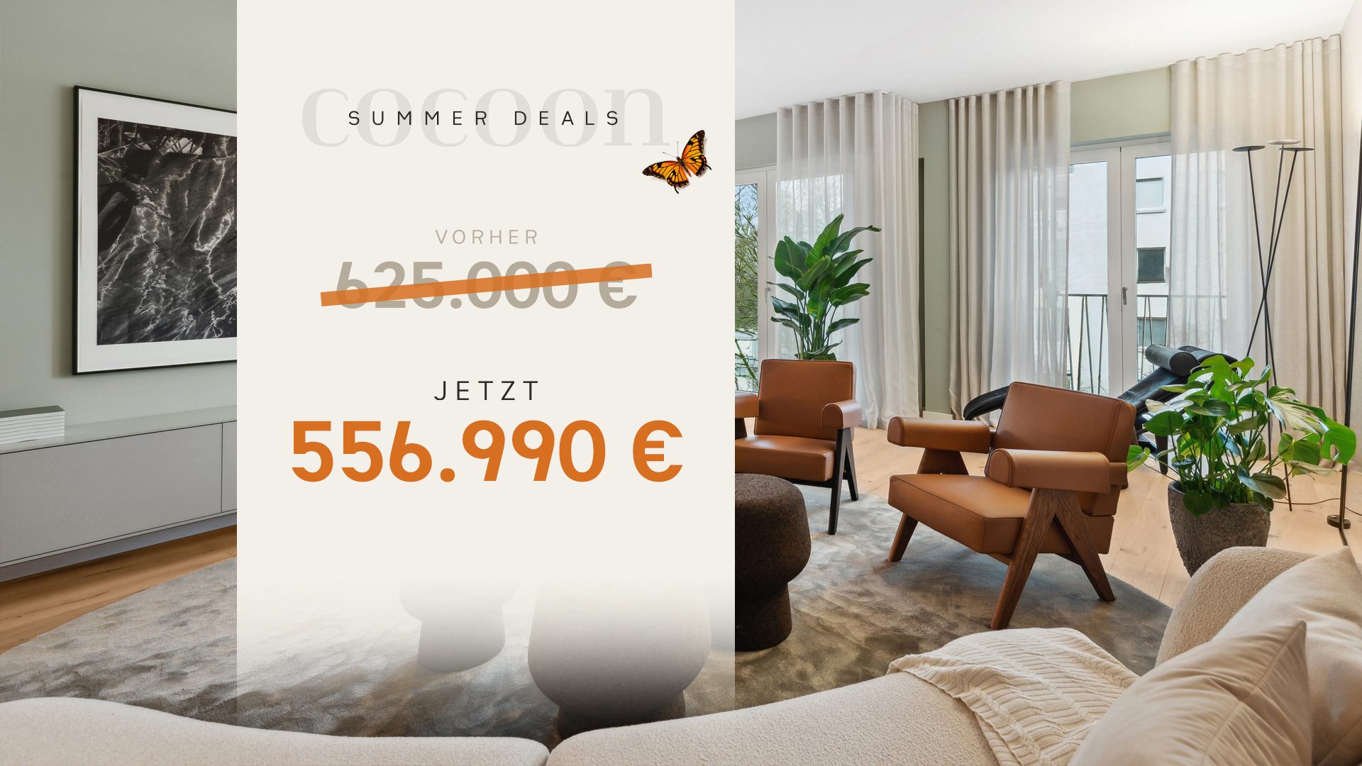 Böcker Wohnimmobilien - Immobilienangebot - Düsseldorf - Alle - Helle, individuelle 2-Zimmer-Wohnung mit flexiblem Grundriss und Südbalkon