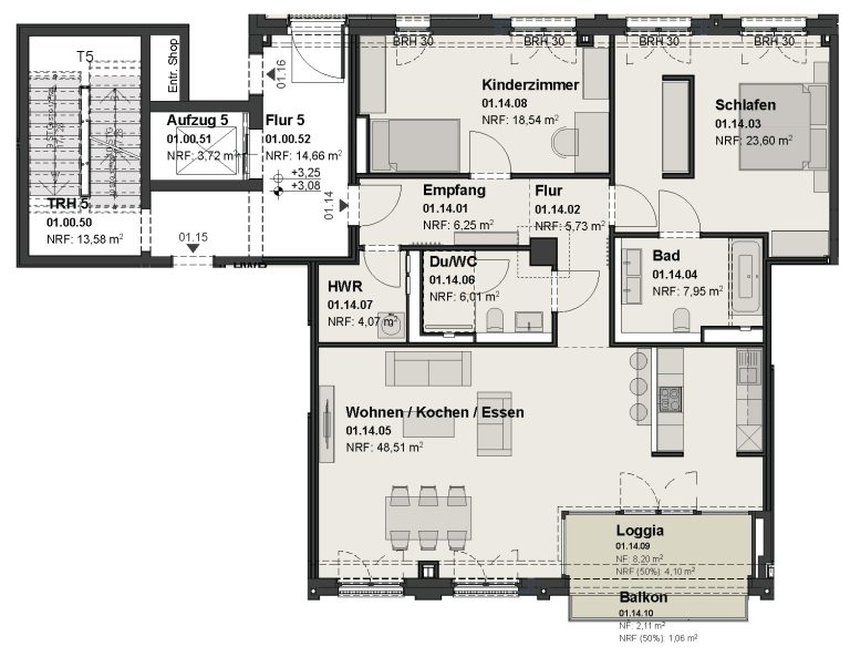 Böcker Wohnimmobilien - Immobilienangebot - Düsseldorf - Alle - Offen, hell, weitläufig: Exklusive 3-Zimmer-Wohnung, inkl. abgeschlossener, kleiner Wohneinheit