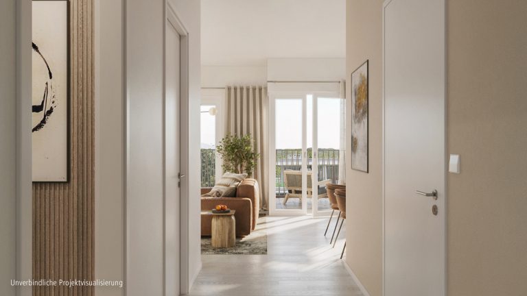 Böcker Wohnimmobilien - Immobilienangebot - Düsseldorf - Alle - Exklusive 2-Zimmer-Wohnung mit offenem Zuschnitt, Schlafzimmer mit Bad en Suite und schönem Balkon