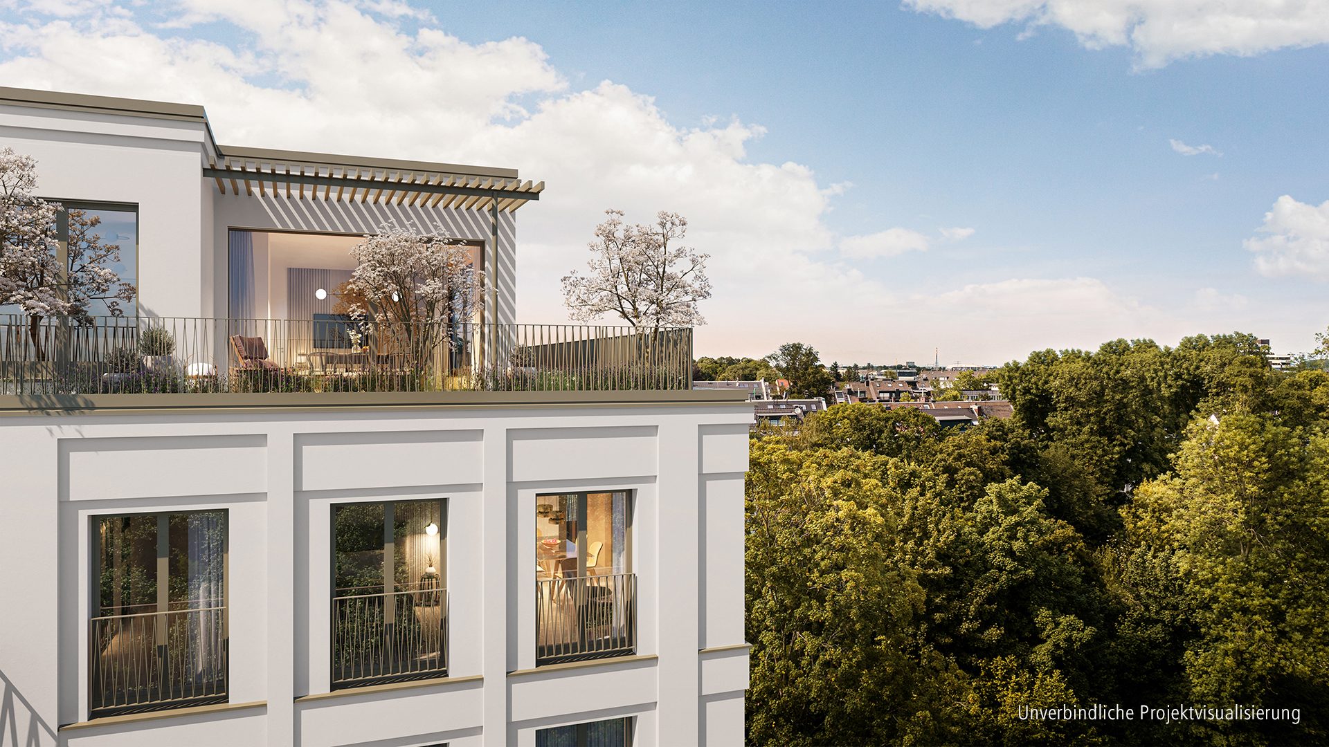 Böcker Wohnimmobilien - Immobilienangebot - Düsseldorf - Alle - Exklusive 2-Zimmer-Wohnung mit offenem Zuschnitt, Schlafzimmer mit Bad en Suite und schönem Balkon