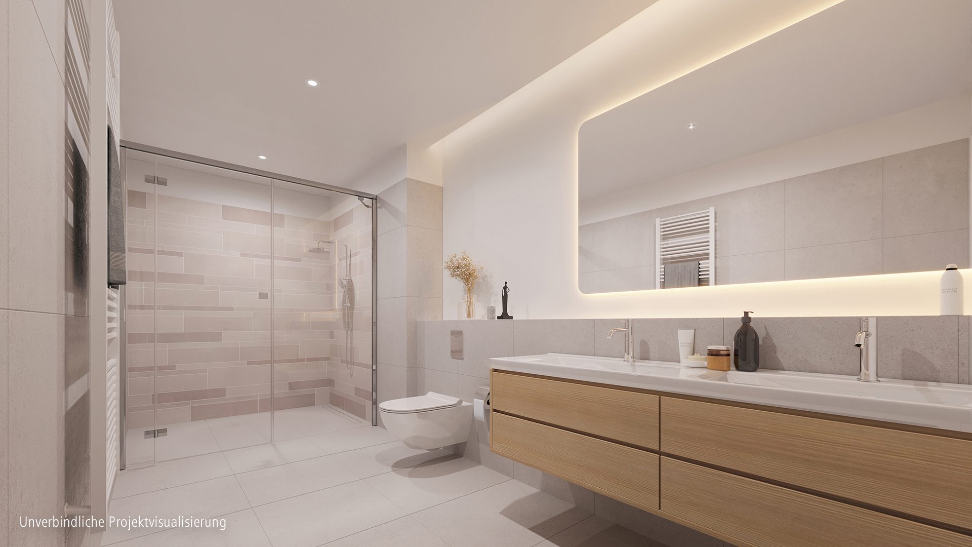 Böcker Wohnimmobilien - Immobilienangebot - Düsseldorf - Alle - Exklusive 2-Zimmer-Wohnung mit offenem Zuschnitt, Schlafzimmer mit Bad en Suite und schönem Balkon