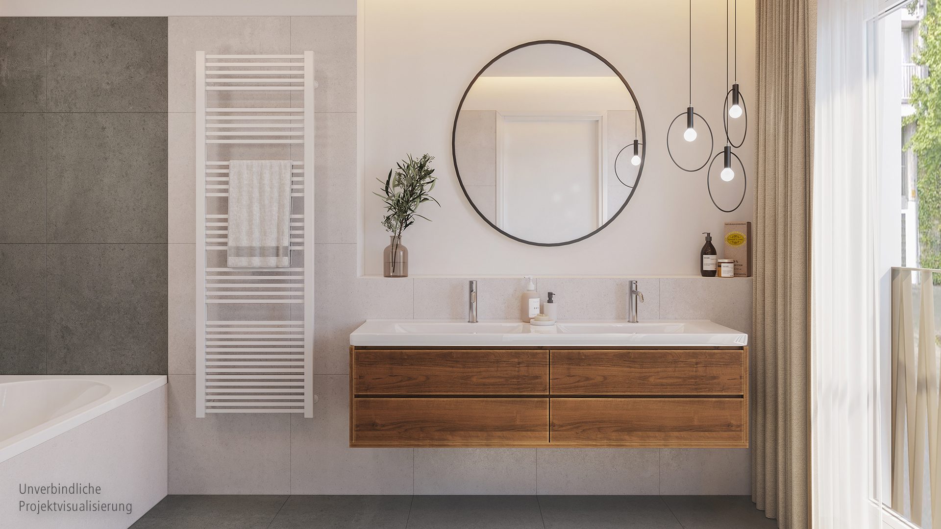 Böcker Wohnimmobilien - Immobilienangebot - Düsseldorf - Alle - Exklusive 2-Zimmer-Wohnung mit offenem Zuschnitt, Schlafzimmer mit Bad en Suite und schönem Balkon
