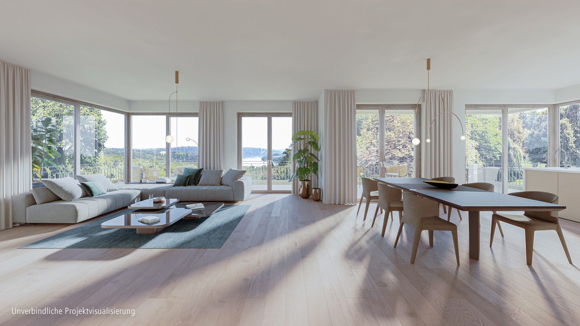 Böcker Wohnimmobilien - Immobilienangebot - Essen / Bredeney - Alle - Ein Juwel mit Ausblick: Weitläufiges Penthaus mit 5 Zimmern und umlaufenden Terrassenflächen