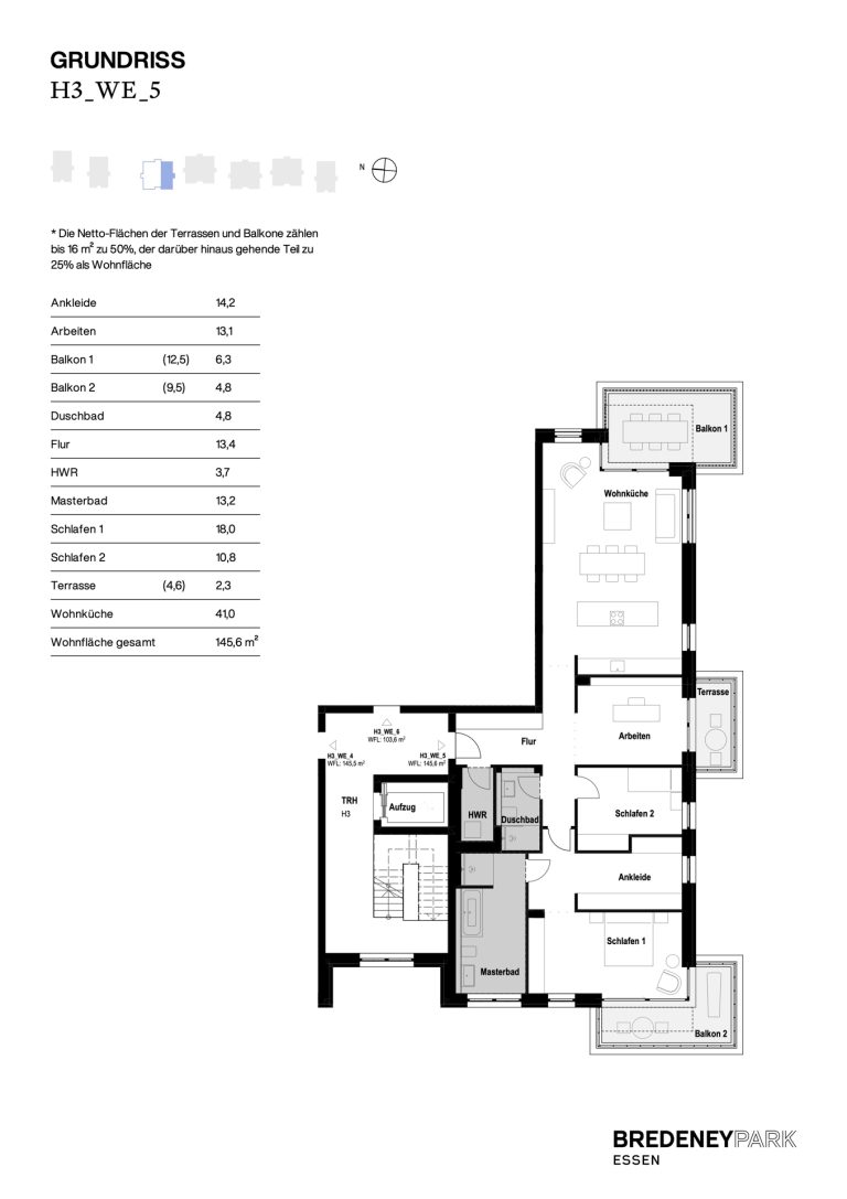 Böcker Wohnimmobilien - Immobilienangebot - Essen / Bredeney - Alle - Höchste Wohnqualität im 4-Zimmer-Traum mit 3 Balkonen