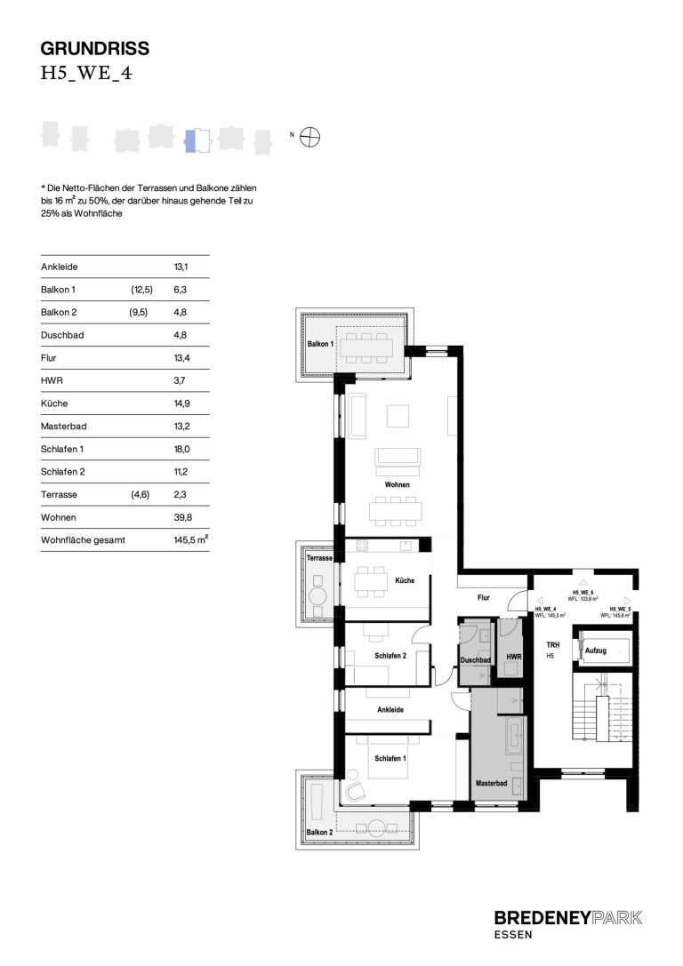 Böcker Wohnimmobilien - Immobilienangebot - Essen / Bredeney - Alle - Barrierefreier Luxus mit 3 Balkonen und verschiedenen Sichtachsen