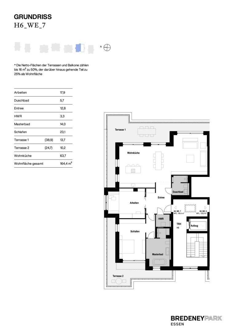 Böcker Wohnimmobilien - Immobilienangebot - Essen / Bredeney - Alle - Penthouse mit Ausblick: Barrierefrei und 2 Terrassen