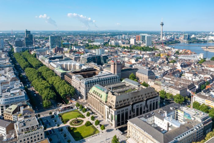 Luftbild von Düsseldorf