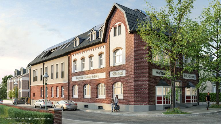 Böcker Wohnimmobilien - Immobilienangebot - Düsseldorf / Wittlaer - Alle - Erstbezug nach Kernsanierung in Wittlaer: 2-Zimmer-Wohnung mit Terrasse in Nähe des Rheins