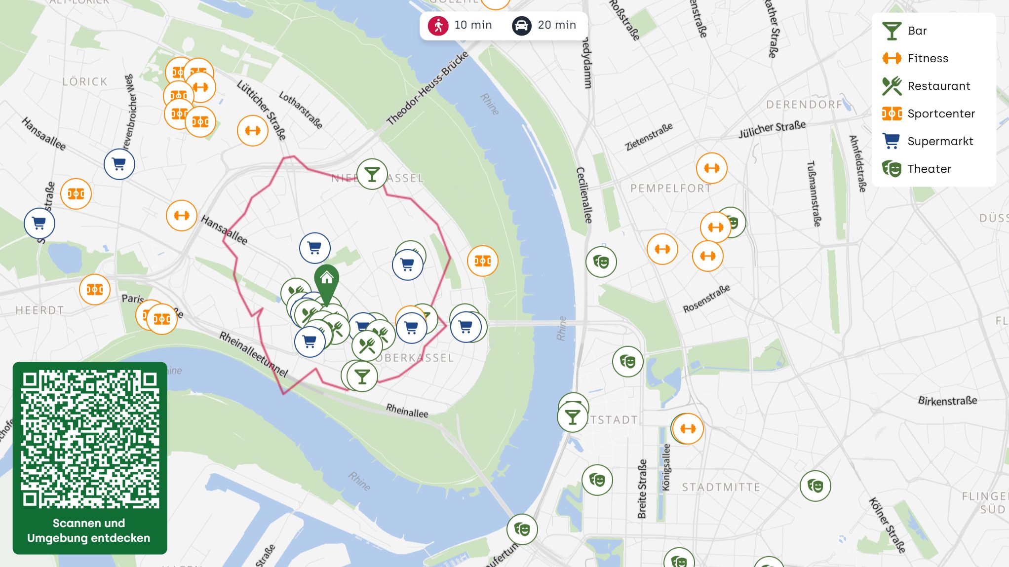 Böcker Wohnimmobilien - Immobilienangebot - Düsseldorf / Oberkassel - Alle - Eine ganz besondere Adresse - Stadtwohnung mit Garten