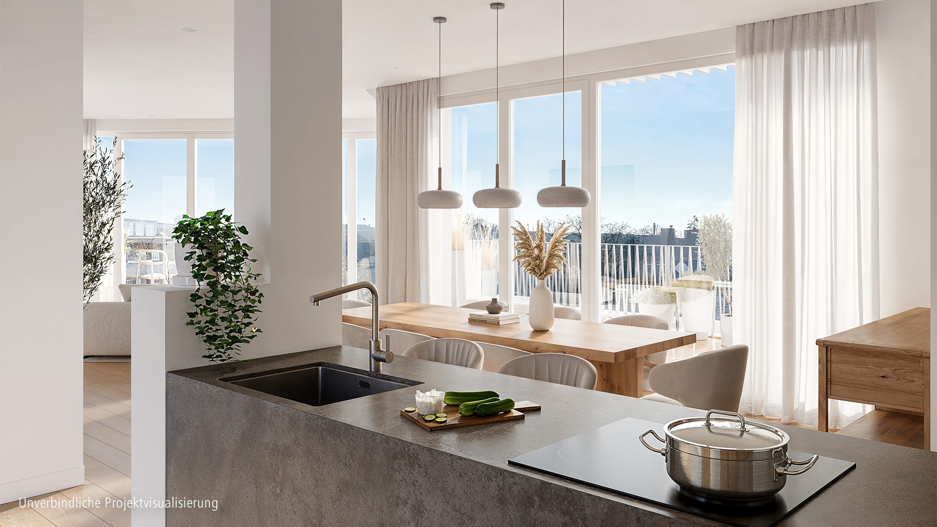 Böcker Wohnimmobilien - Immobilienangebot - Düsseldorf - Alle - Solitär - Exklusives Penthouse auf ca. 204 m². Atemberaubende Aussichten und großzügige Terrassen.