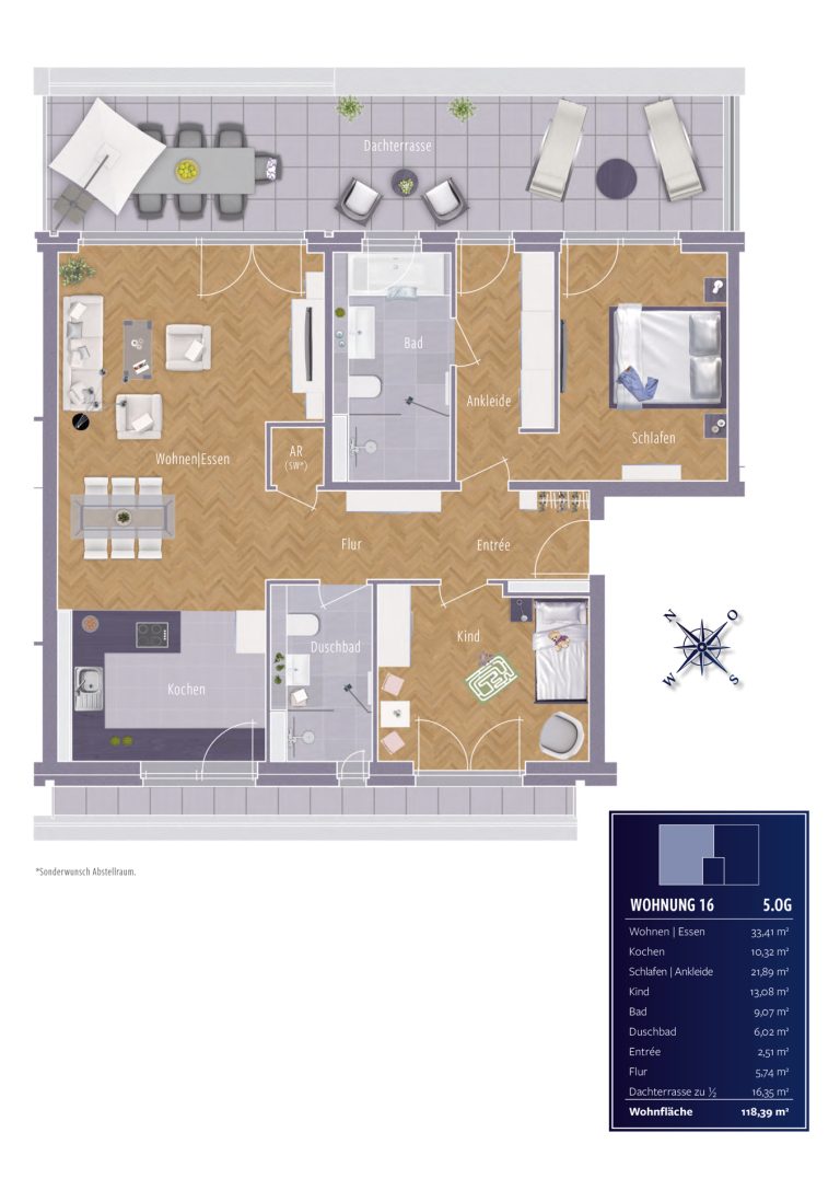 Böcker Wohnimmobilien - Immobilienangebot - Düsseldorf / Oberkassel - Alle - Erstbezug in Düsseldorf Oberkassel/Niederkassel – 
Hochwertige Etagenwohnung mit großer Dachterrasse