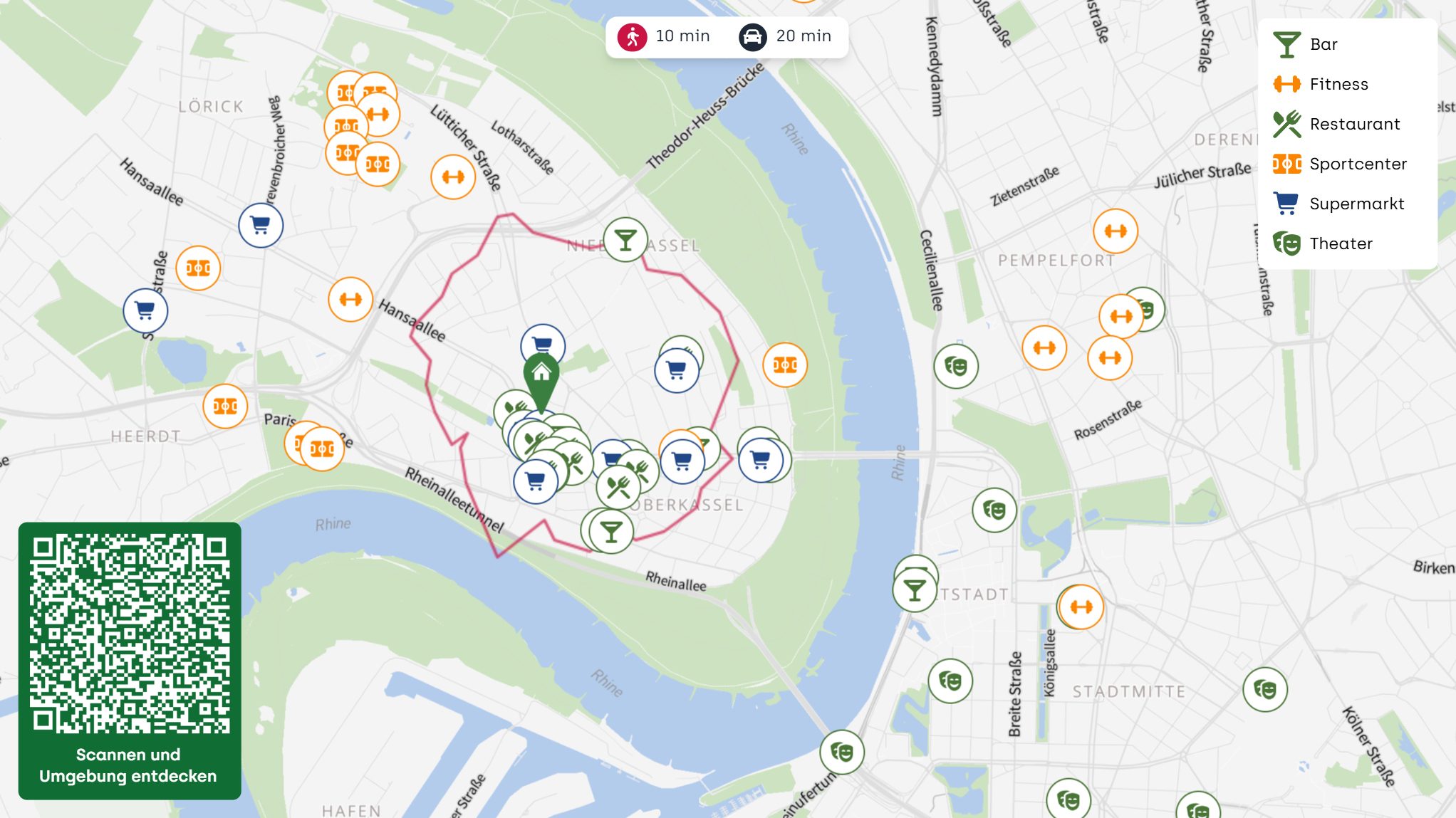 Böcker Wohnimmobilien - Immobilienangebot - Düsseldorf / Oberkassel - Alle - Eine ganz besondere Adresse - Exklusive 3-Zimmer-Wohnung mit großzügiger Dachterrasse