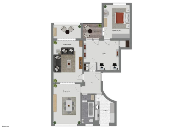Böcker Wohnimmobilien - Immobilienangebot - Düsseldorf / Oberkassel - Alle - 3-Zimmer-Wohnung mit Option auf 4 Zimmer in direkter Rheinnähe im Herzen von Alt-Oberkassel