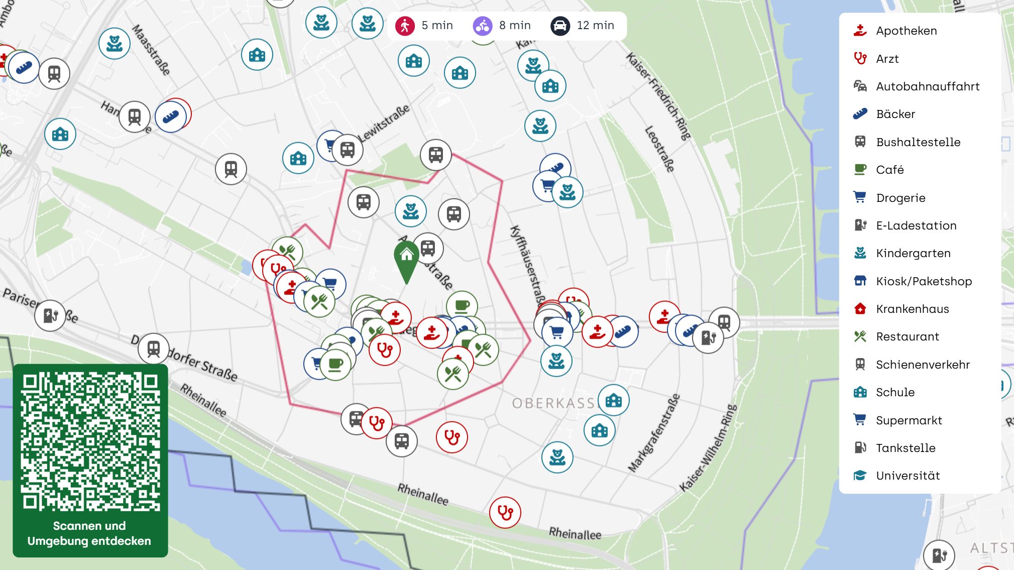 Böcker Wohnimmobilien - Immobilienangebot - Düsseldorf / Oberkassel - Alle - Luxuriöse 3-Zimmer-Wohnung mit Balkon in Oberkassel - Individuelles Wohnjuwel mit 2 TG Stellplätzen