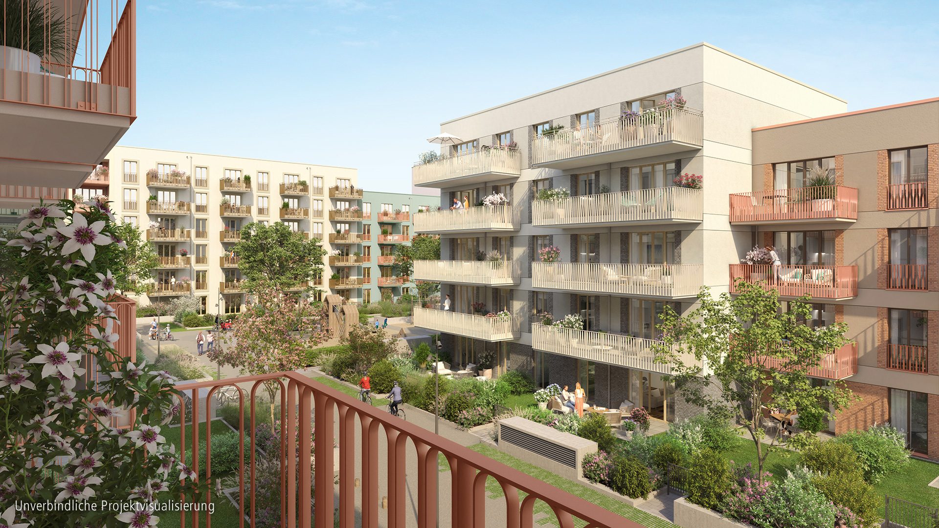 Böcker Wohnimmobilien - Immobilienangebot - Düsseldorf / Grafenberg - Alle - Mosaik in Düsseldorf-Grafental - Hochwertige Neubauwohnungen - Das Leben in den schönsten Farben