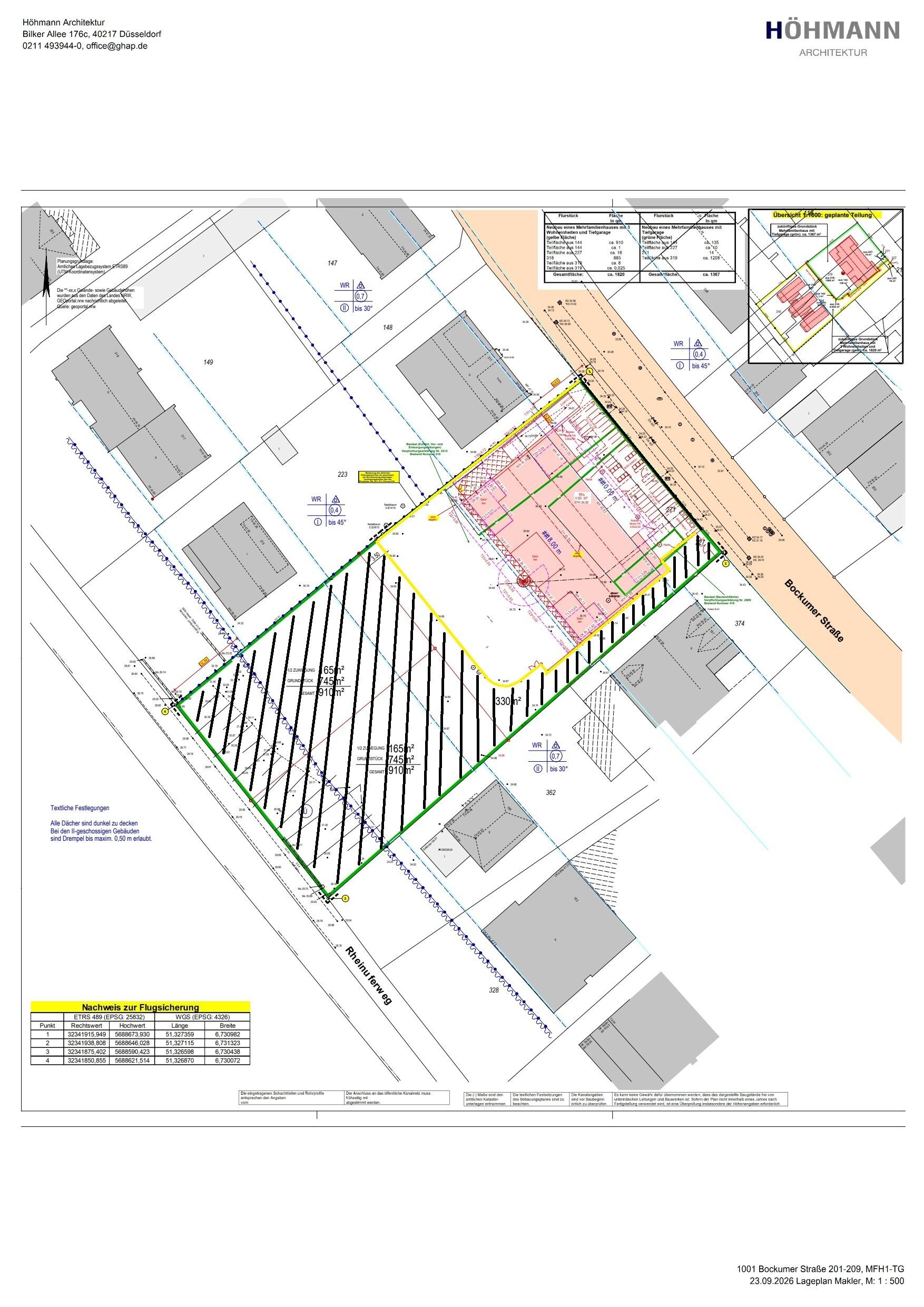 Böcker Wohnimmobilien - Immobilienangebot - Düsseldorf / Wittlaer - Alle - In direkter Rheinnähe, Baugrundstück mit Planung und Baugenehmigung für ein MFH