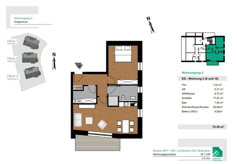 Immobilienangebot - Melle / Buer - Alle - Neubau - Mehrfamilienhaus mit ca. 940 qm Wohnfläche, Schlüsselfertig und KfW Förderung!